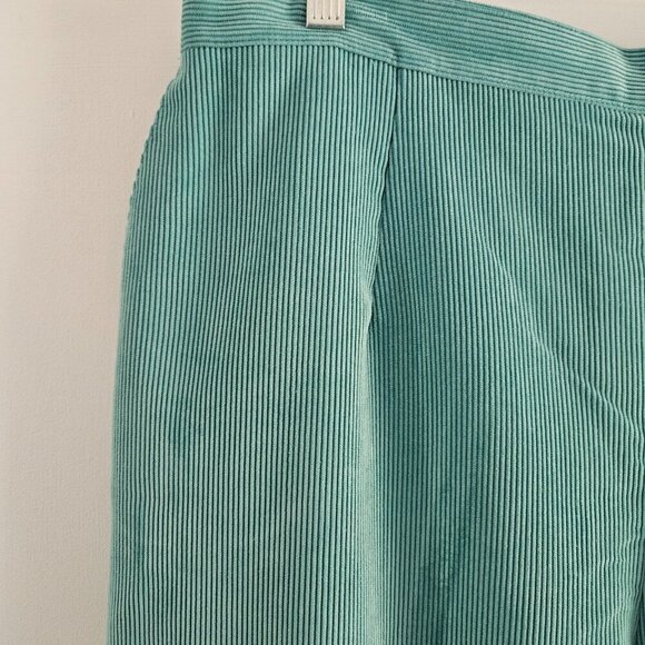 Alfred Dunner Corduroy Elastic Waist Proportioned Aqua 18W Stretch Pants - Picture 4 of 6